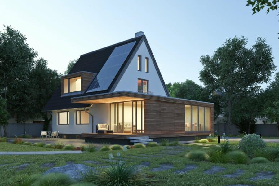 Panneau solaire sur maison